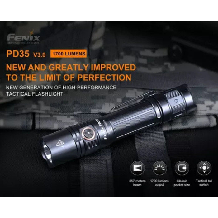 Lanterna Tática Fenix PD35 V3.0 – 1700 Lúmens