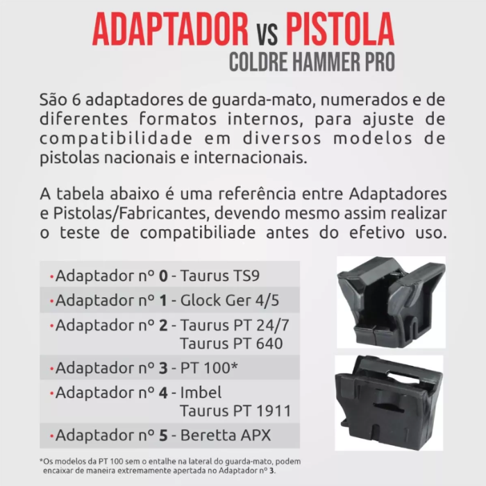 Combo Hammer Pro - Perna E Cintura/ Preto / Destro